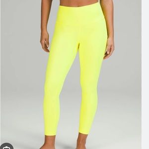 Lululemon Wunder Under 25” Highlighter Yellow